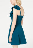 TEEZE ME Teal Sleeveless Mini Fit + Flare Dress - Size 9/10