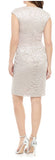 JESSICA HOWARD Ruched Waist Glitter Lace V-Neck Sleeveless Sheath Dress - Size 12