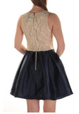 TEEZE ME - Navy Sleeveless Mini Fit + Flare Dress