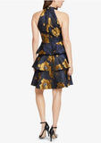 RACHEL ROY Gold Sleeveless Above The Knee Fit + Flare Dress - Size 2