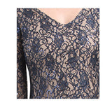 MARINA  Three-quarter Sleeve Lace Gown - Size 10