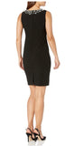 CALVIN KLEIN - Sheath Sleeveless Dress with Pearl Neck - Size 8