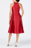 ADRIANNA PAPELL - Cardinal Red Rhinestone High-low Formal Dress - Size 14