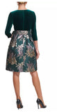 JESSICA HOWARD - Velvet & Jacquard Fit & Flare Dress - Size 8