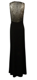 PATRA Side Slit Embellished Back Jersey Sheath Dress - Size 8