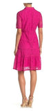 NANETTE LEPORE - Lace Short Sleeve Spread Collar Cotton Nylon Shirt-Dress - Size 6