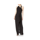 HALSTON - Women's Draped Asymmetric Georgette Gown - Size 8