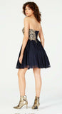 CITY STUDIOS - Juniors' Blue Strapless Applique Fit & Flare Dress - Size 14