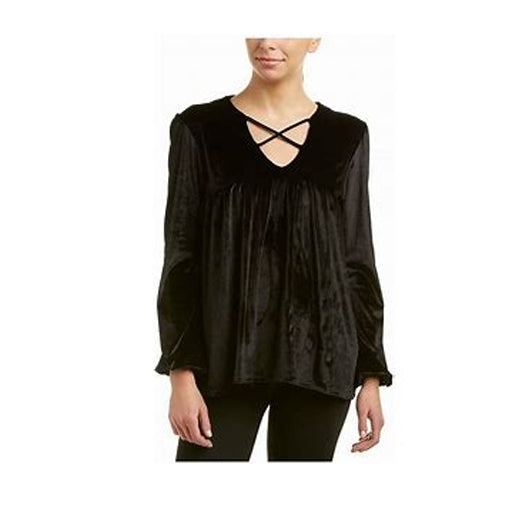 Caleigh & Clover Padmae Top Black Suede - Size XS