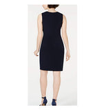 Jessica Howard Sheath Dress Sequined Sleeveless - Navy - Size 10