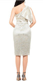 BETSY & ADAM - Metallic One-Shoulder Sheath Dress - Size 6