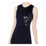 Jessica Howard Sheath Dress Sequined Sleeveless - Navy - Size 10