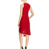 KENNETH COLE VELVET TWIST FRONT SLEEVELESS COCKTAIL DRESS Patriot Red - Size 6