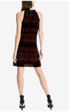 MAX STUDIO LONDON - Women's Printed Velvet A-Line Dress - Size S