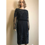 DAVID MEISTER Embroidered tulle cocktail dress - Size 8