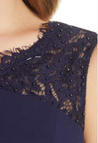 VINCE CAMUTO - Beaded Lace Sheath Dress - Size 6