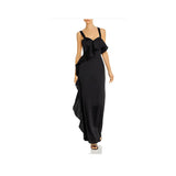 KEEPSAKE - Women's Formal Dress Ruffled Sleeveless - Black - Size 6