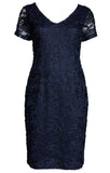 JS COLLECTIONS - Beaded Lace Sheath Dress - Size 6