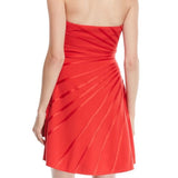 Halston Crepe Sunray Strapless Dress - Size 14