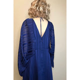 HALSTON Cape Sleeve Open Back Dress - Size 10