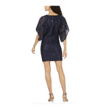 JESSICA HOWARD Petite Sequined Lace Blouson Dress - Size 4P