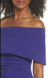 VINCE CAMUTO -  Popover Fold-Over Off Shoulder Midi Pencil Dress - Size 6