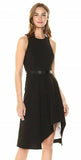 CALVIN KLEIN - Sleeveless High Low Fit and Flare Dress - Size 8