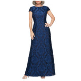 Alex Evenings Women's Long Velvet Burnout Dress - Size 12
