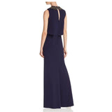 Aidan Mattox Women's Crepe Embellished Sleeveless Halter Gown - Size 4