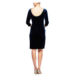 Alex Evenings Women's Short Three Quarter Sleeve Velvet Dress - Size 12