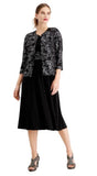 JESSICA HOWARD Black Long Sleeve Midi Shift Dress - Size 10