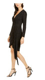 VINCE CAMUTO Black Long Sleeve Above The Knee Sheath Dress - Size 4