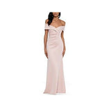 XSCAPE - Women's Pink Off-the-shoulder Ruched Gown - Size 8
