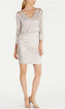 Pink Long Sleeve Short Sheath Dress - Size 4