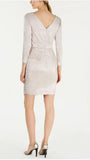 Pink Long Sleeve Short Sheath Dress - Size 4