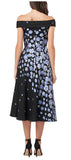 CARMEN MARC VALVO Infusion Off-the-Shoulder Floral Jacquard Fit-&-Flare Cocktail Dress - Size 6