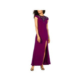 ADRIANNA PAPELL Womens Purple Maxi Sheath Formal Dress - Size 2