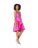ADRIANNA PAPELL - Women's Strapless Sweetheart Neckline Ruffle Cocktail Dress - Size 2