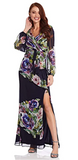 ADRIANNA PAPELL Women's Floral Printed Chiffon Gown Size 4