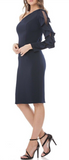 CARMEN MARC VALVO INFUSION  Ruffle Sleeve One -Shoulder Sheath Dress -Size 10