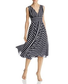ELIZA J Striped Midi Dress - Size 10