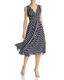 ELIZA J Striped Midi Dress - Size 6