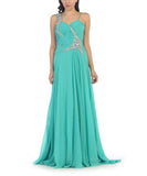 MAY QUEEN Mint Bead-Accent Sweetheart Gown - Size 4