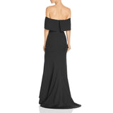 JARLO Women's Harlow Off-The-Shoulder Hi-Low Evening Dress - Size 8