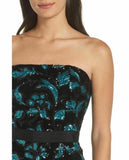 Sam Edelman Strapless Sequin Velvet Sheath Dress - Size 4