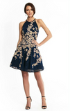 XSCAPE Embroidered Lace A-Line Dress - Size 4
