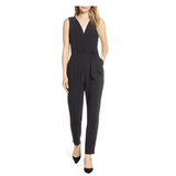 ADELYN RAE Kennedy Sleeveless Jumpsuit In Black - Size M