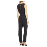 ADELYN RAE Kennedy Sleeveless Jumpsuit In Black - Size M