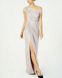 Adrianna Papell Cold-Shoulder Metallic Gown - Size 4